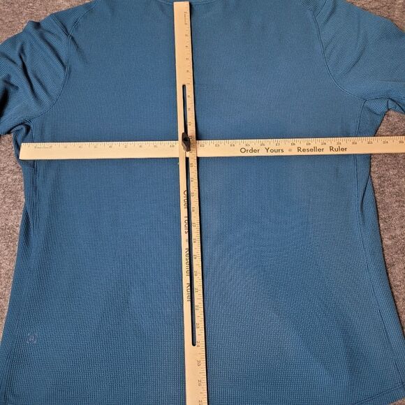 Lululemon Henley Shirt Mens Size XLLong Sleeve 4 Button Blue Minimalist Basic - Picture 6 of 6